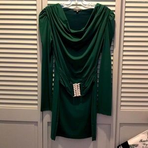 Green long sleeve dress